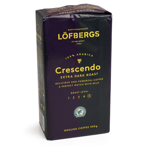 Lofbergs Crescendo кофе Лофбергс молотый очень сильной обжарки 500г Lofbergs Crescendo кофе Лофбергс молотый очень сильной обжарки 500г