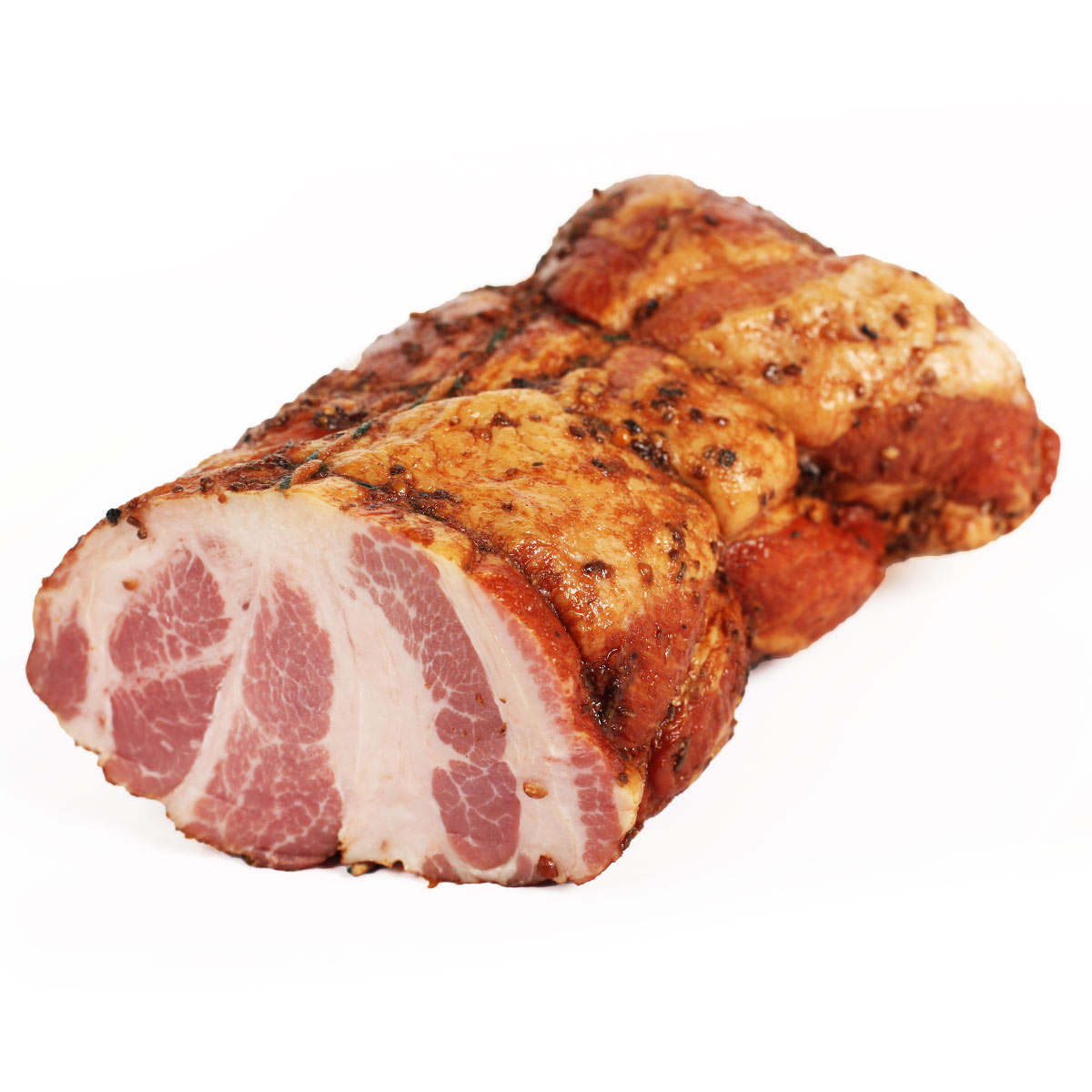 Кубанские колбаски Шея свиная копченая на дровах