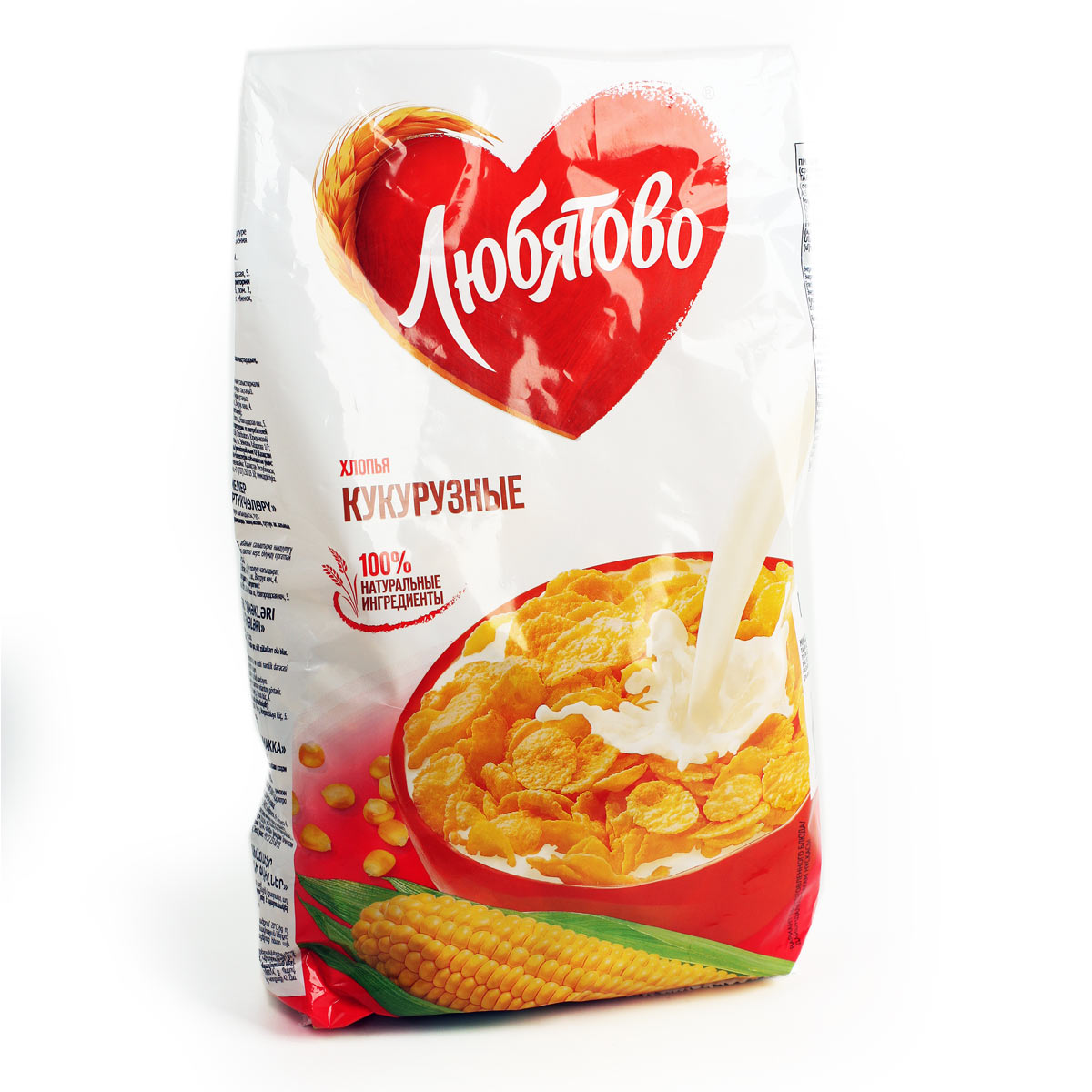 Любятово кукурузные хлопья с сахаром 300г Любятово кукурузные хлопья с сахаром 300г