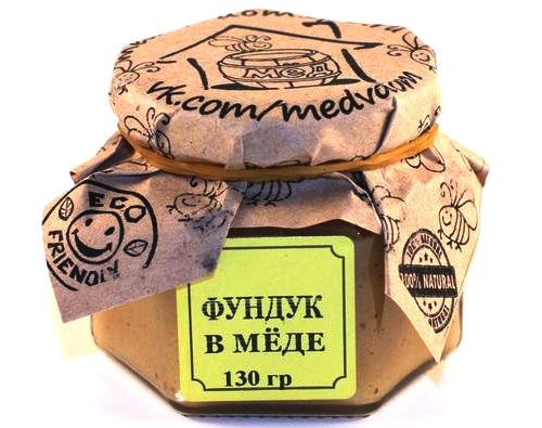 Фундук протертый в меде 130 гр.