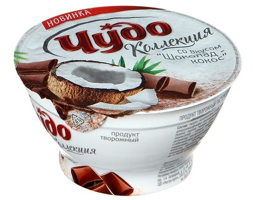 ЧУДО Коллекция Десерт творожный шоколад-кокос 5,6%, 135г 