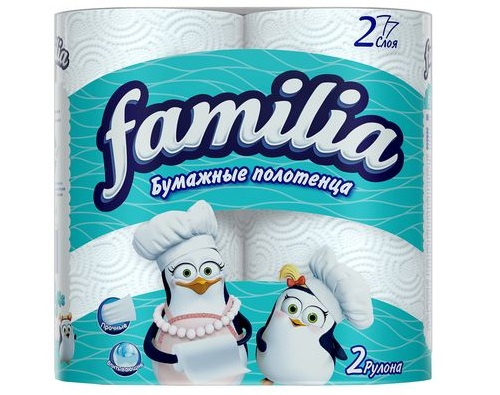 Familia бумажные полотенца 2 слоя 2 рулона