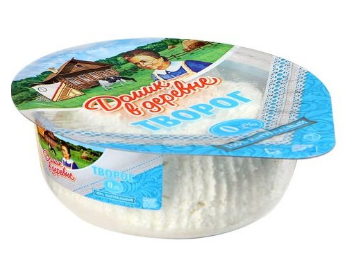 ДОМИК В ДЕРЕВНЕ творог традиционный 0.2% 340г