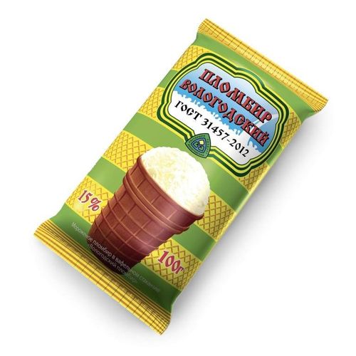 ВОЛОГОДСКИЙ ПЛОМБИР в стаканчике ванильный 100г