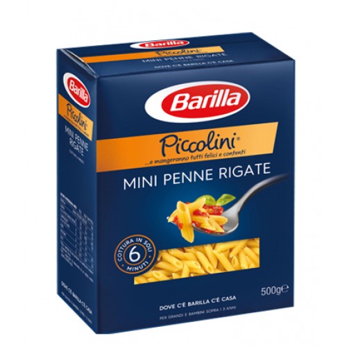 BARILLA Пенне ригате мини перья 500г BARILLA Пенне ригате мини перья 500г