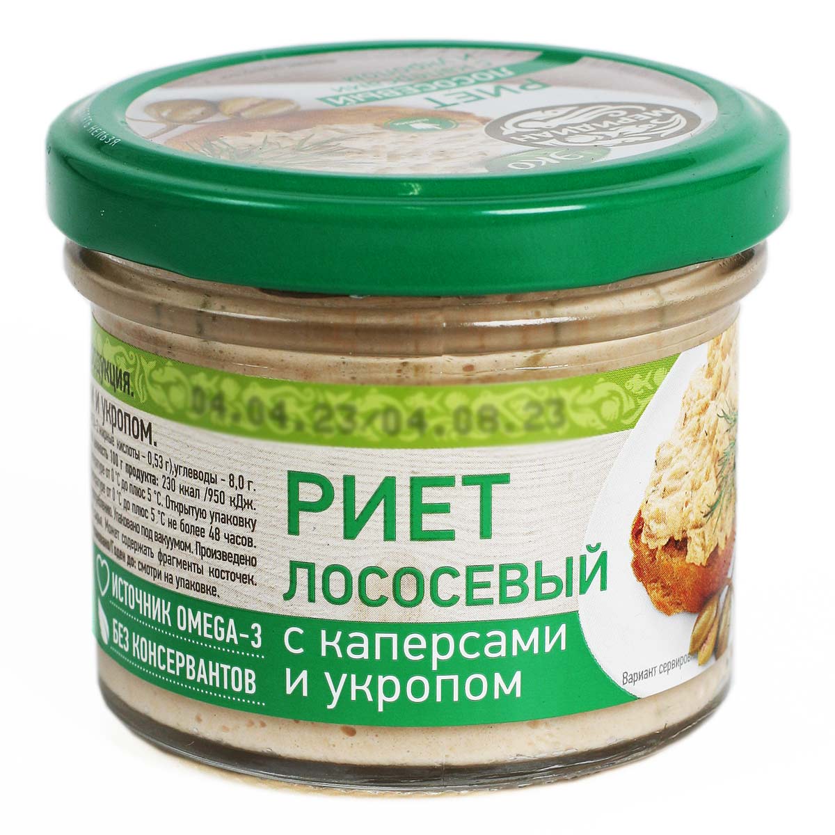 РИЕТ лососёвый с каперсами и укропом МЕРИДИАН 100г