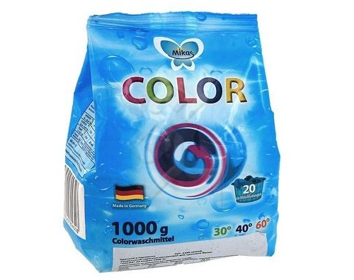 MIKAS порошок концентрированный для цветного белья  без хлора и активных химикатов 1кг