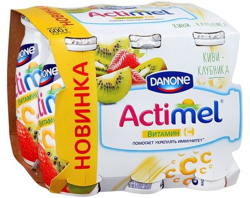Актимель Киви Клубника 6*95г  Актимель Киви Клубника 6*95г