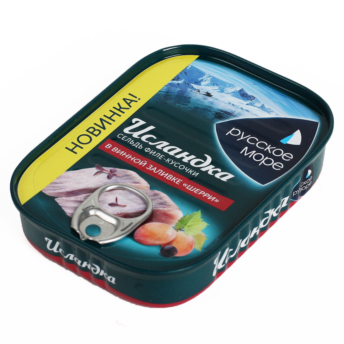 Исландка сельдь филе-кусочки в винной заливке Шерри РУССКОЕ МОРЕ 115г