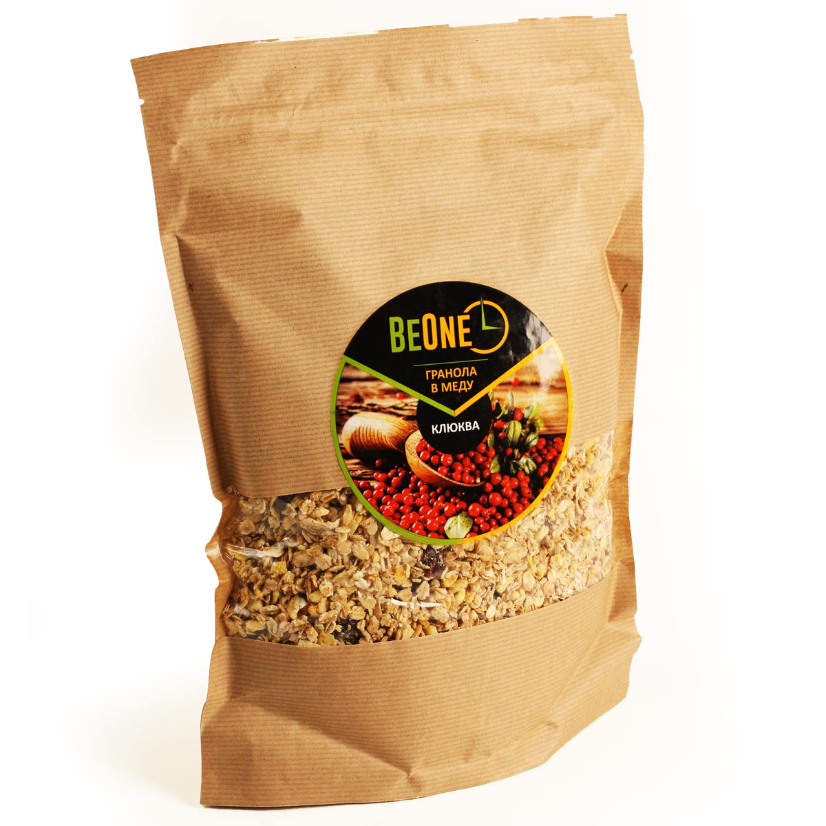 Гранола BeOne с клюквой в меду мюсли хрустящие 1кг