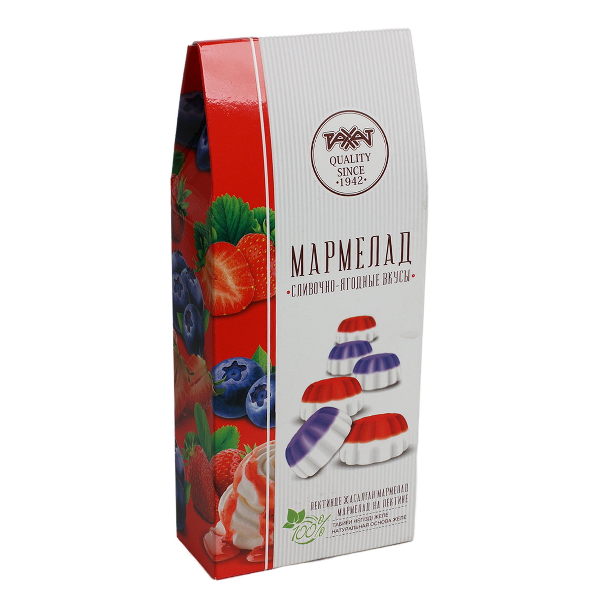 Мармелад сливочно - ягодные вкусы РАХАТ 250г Мармелад сливочно - ягодные вкусы РАХАТ 250г