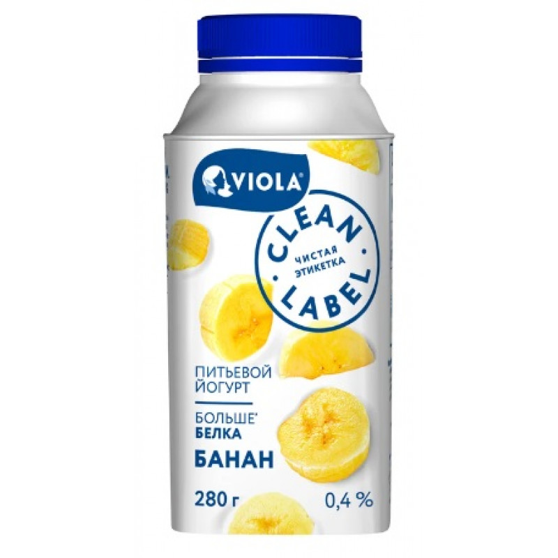 VIOLA йогурт питьевой Банан 0.4% 280г VIOLA йогурт питьевой Банан 0.4% 280г