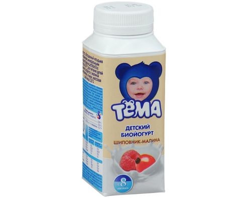 ТЕМА Биойогурт детский малина/шиповник, 2,8% 210г ТЕМА Биойогурт детский малина/шиповник, 2,8% 210г