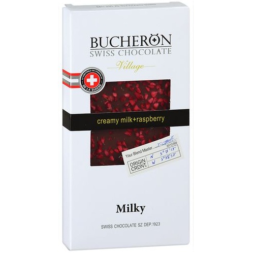 BUCHERON шоколад молочный Бушерон с кусочками малины 100г BUCHERON шоколад молочный Бушерон с кусочками малины 100г