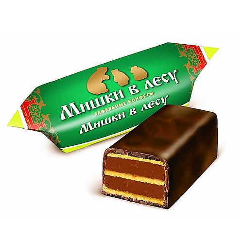 Мишки в лесу шоколадно-вафельные конфеты КФ Победа