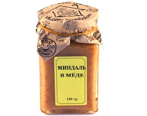Миндаль протертый в меде 330 гр.