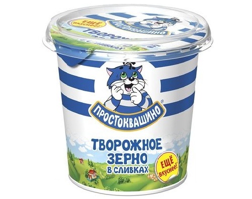 ПРОСТОКВАШИНО Творожное зерно 5% в сливках 320г ПРОСТОКВАШИНО Творожное зерно 5% в сливках 320г