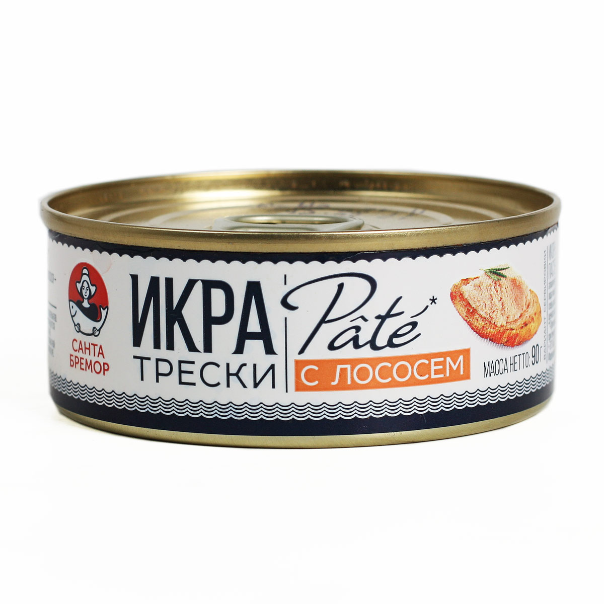 Икра трески с лососем САНТА БРЕМОР 90г Икра трески с лососем САНТА БРЕМОР 90г