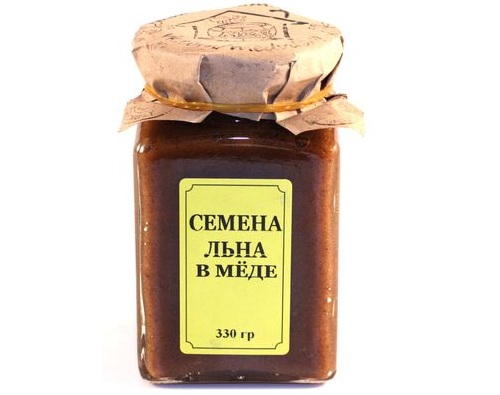 Семена льна в меде 330 гр.