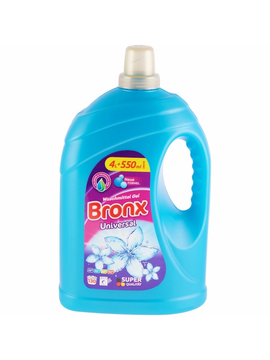 Гель для стирки Bronx универсальный 4.55л Гель для стирки Bronx универсальный 4.55л