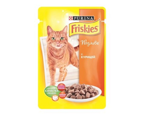 FRISKIES кусочки курицы в подливке 85г