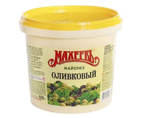 МАХЕЕВЪ Майонез оливковый 50.5% ведро 800г МАХЕЕВЪ Майонез оливковый 50.5% ведро 800г
