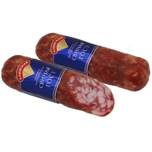 КЛИНСКИЙ МК колбаса Свиная сырокопченая 300г