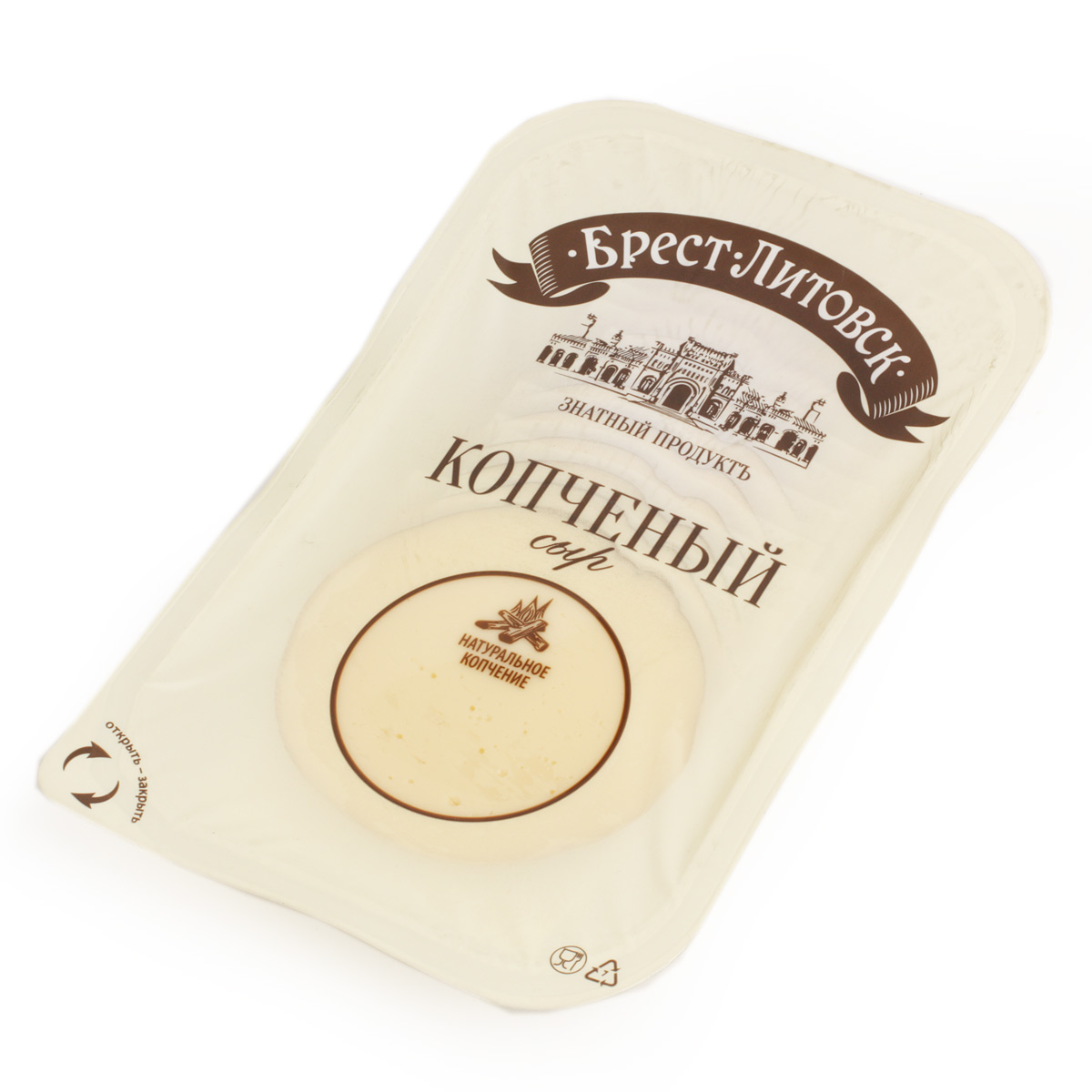 Брест Литовск сыр Копченый нарезка 45% 150г