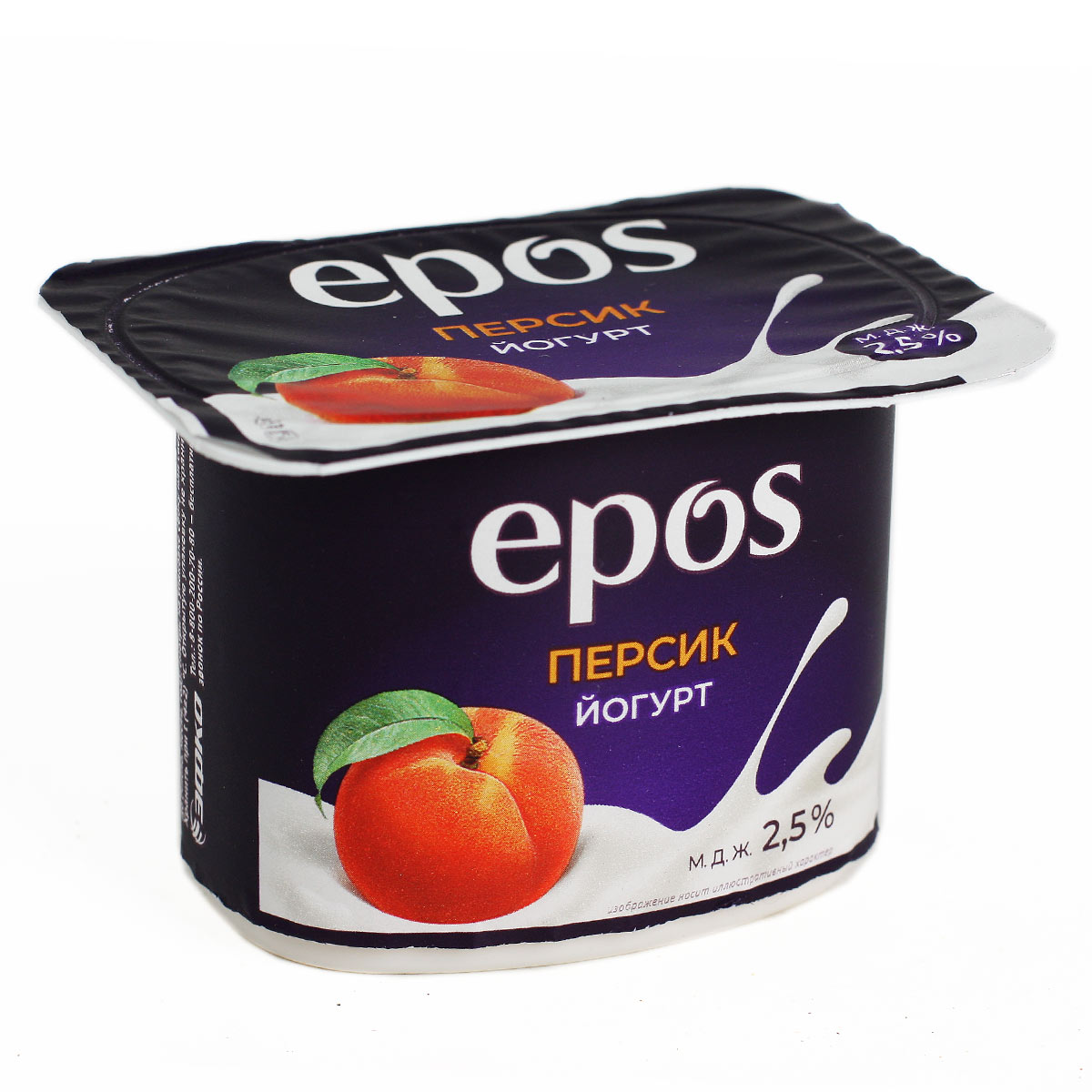 Йогурт epos с персиком 2.5% 120г