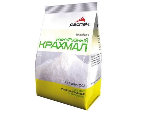 Крахмал кукурузный высший сорт Распак 200г Крахмал кукурузный высший сорт Распак 200г