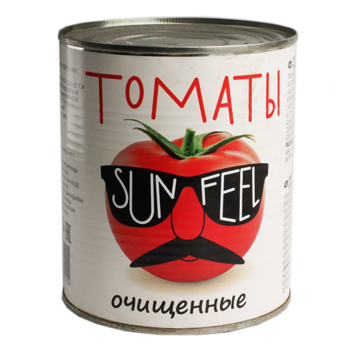 Sunfeel Томаты очищенные 850г Sunfeel Томаты очищенные 850г