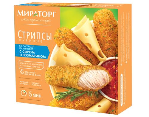 МИРАТОРГ стрипсы куриные с сыром и розмарином, 340 гр, МИРАТОРГ стрипсы куриные с сыром и розмарином, 340 гр,