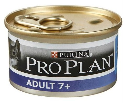 PRO PLAN корм для кошек старше 7 лет с тунцом 85г