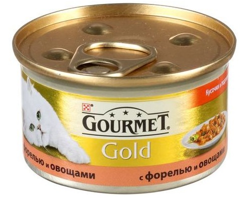 GOURMET GOLD форель с овощами Гурмэ Голд Purina 85г