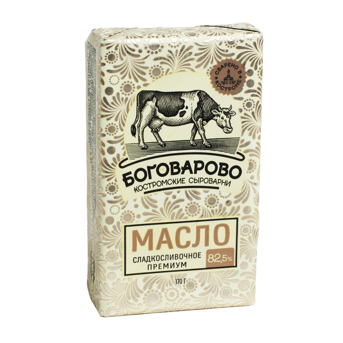 Боговарово масло сладкосливочное премиум 82.5% 170г