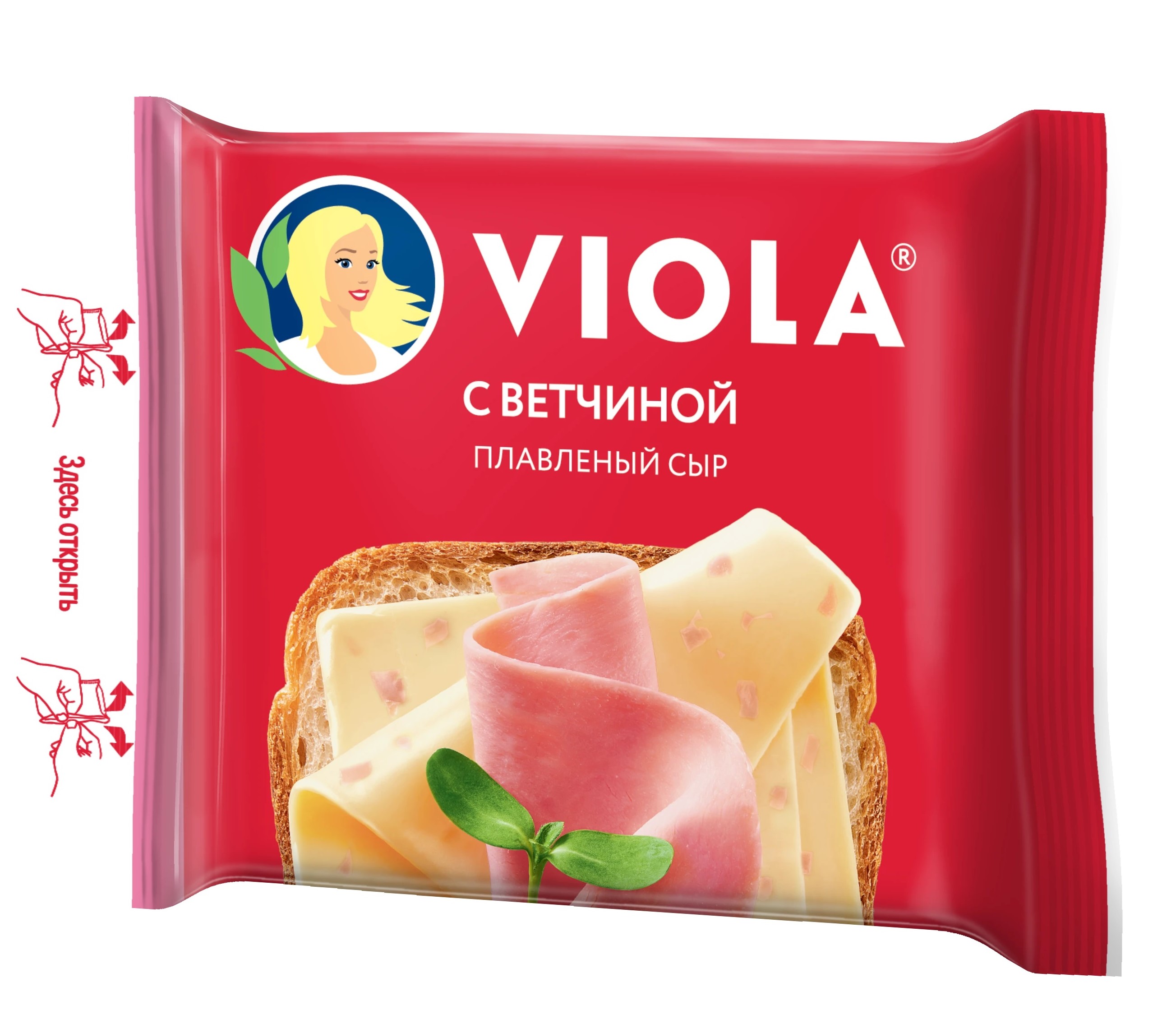 VIOLA сыр с ветчиной Виола плавленый 45% 140г