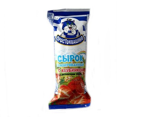 ПРОСТОКВАШИНО сырок глазированный  Клубника 23% 40г 