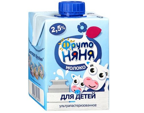 ФРУТОНЯНЯ молоко для детей ультрапастеризованное 2.5% 500мл