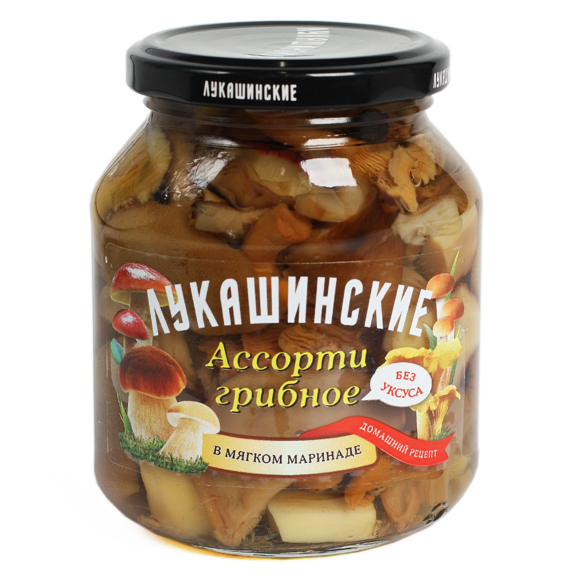 Лукашинские ассорти грибное в мягком маринаде Владимирское 340г