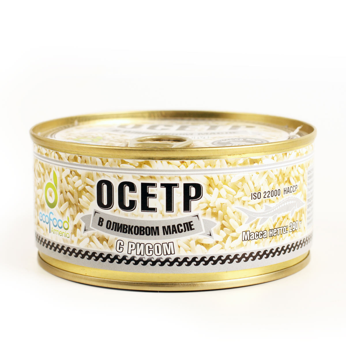 Осетр с рисом в оливковом масле Ecofood 240г