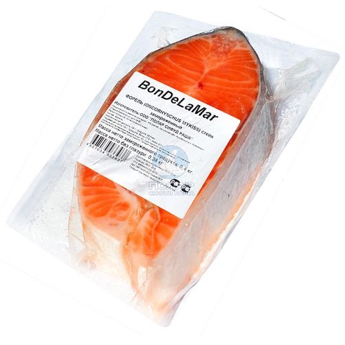 Стейк форели свежемороженый BONDELAMAR 400г