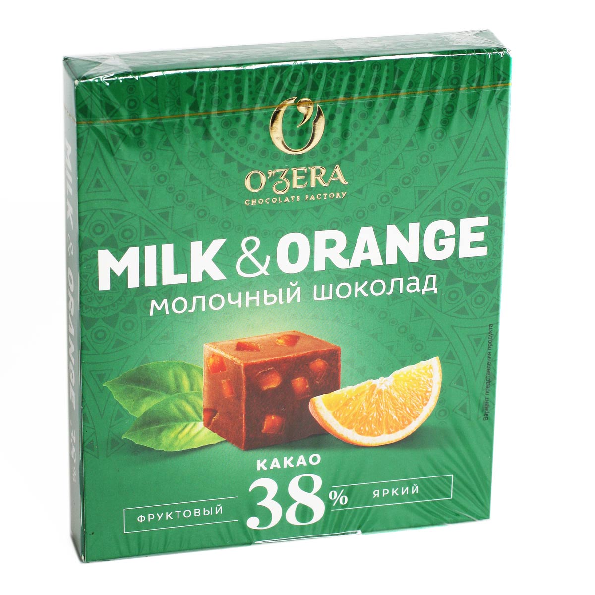 ОЗЕРА шоколад O'ZERA MILK&ORANGE 38% 90г