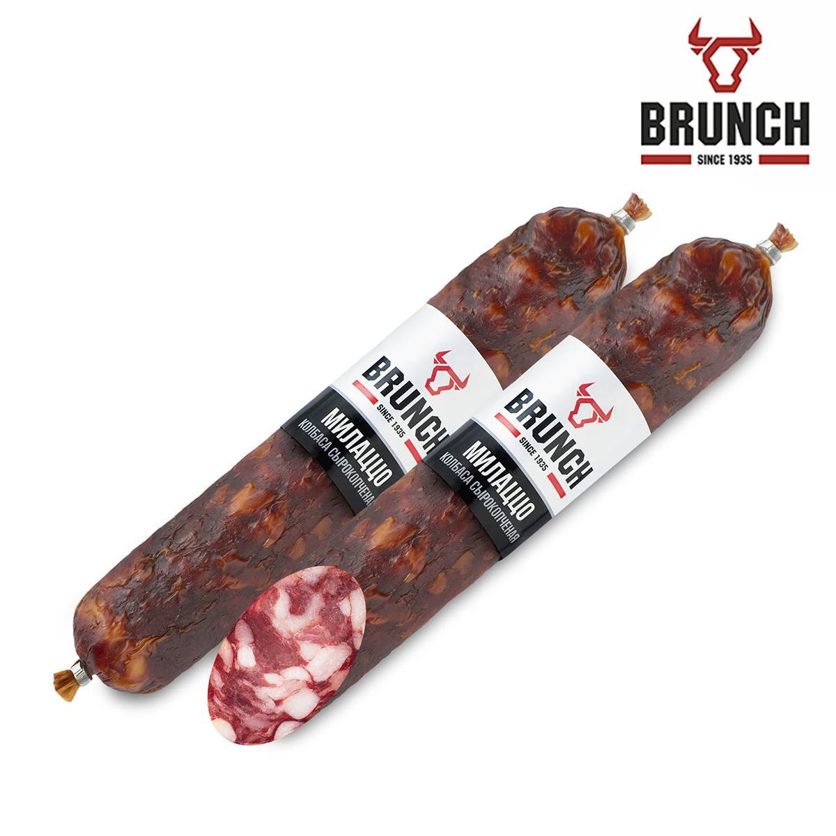 BRUNCH Колбаса сырокопченая Брунч Милаццо Брянский МК BRUNCH Колбаса сырокопченая Брунч Милаццо Брянский МК