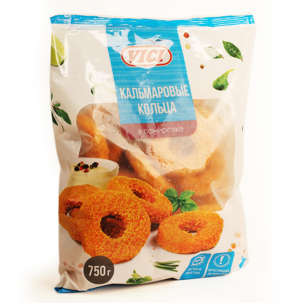 Кольца кальмара в панировке замороженные 