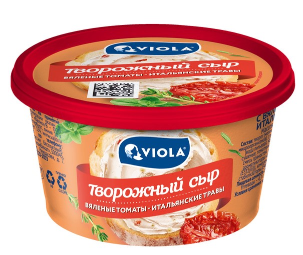 VIOLA сыр творожный с томатами и итальянскими травами 65% 150г VIOLA сыр творожный с томатами и итальянскими травами 65% 150г