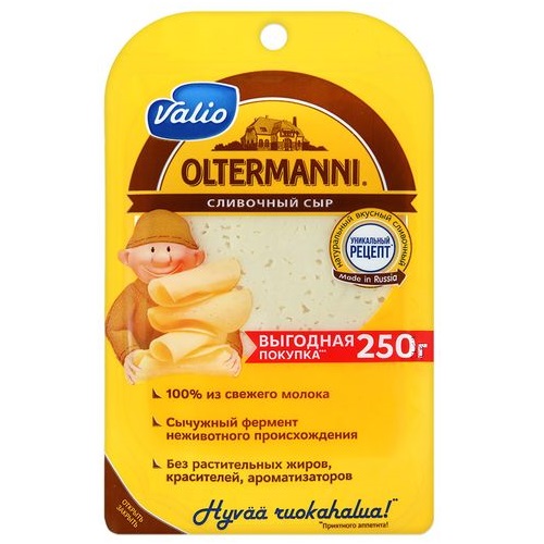 VALIO Сыр Oltermanni сливочный нарезка 45% 250г VALIO Сыр Oltermanni сливочный нарезка 45% 250г