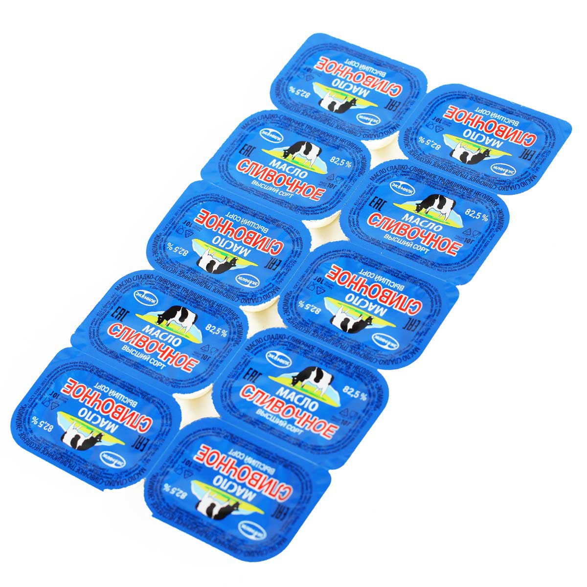 Экомилк масло сливочное порционное 82.5% 100г(10шт по 10г)