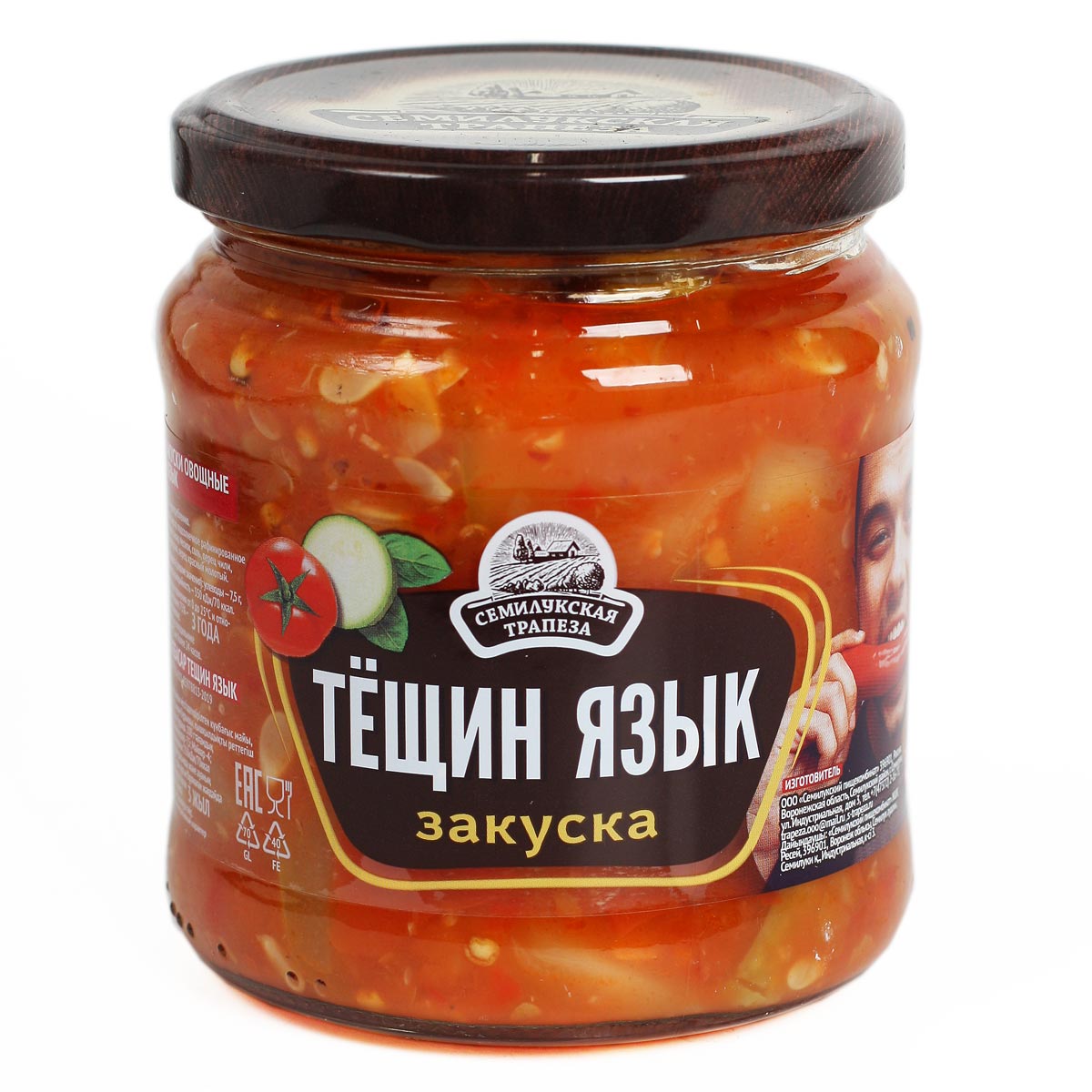 Тещин язык закуска Семилукская трапеза 460г Тещин язык закуска Семилукская трапеза 460г