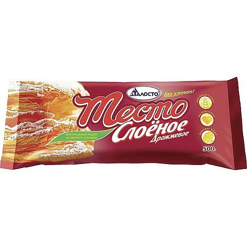 ТАЛОСТО тесто слоеное дрожжевое 500г