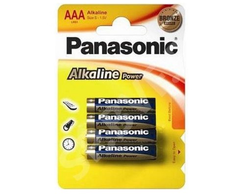 Panasonic батарейки алкалиновые  ААА 4шт